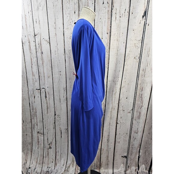 ALK Women's 1X Spenser Jeremy Surplice Wrap Style Blue Formal Dress Gown NEW NWT - Picture 5 of 11